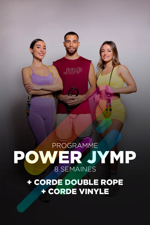 POWER JYMP | 8 semaines | + Corde Double Rope + Corde Vinyle