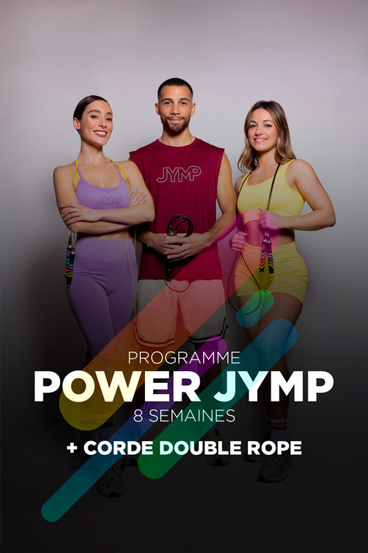 PRÉCOMMANDE -25% | POWER JYMP | 8 semaines | + Corde Double Rope